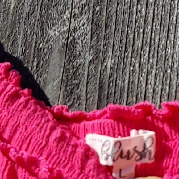 Off the shoulder pink Bono Style top - Picture 3 of 3